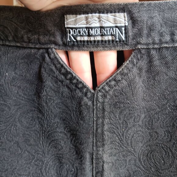 Vintage Rocky Mountain Jeans 30/11 28x35 High Waist Paisley Stretch USA Cowgirl - Picture 5 of 9